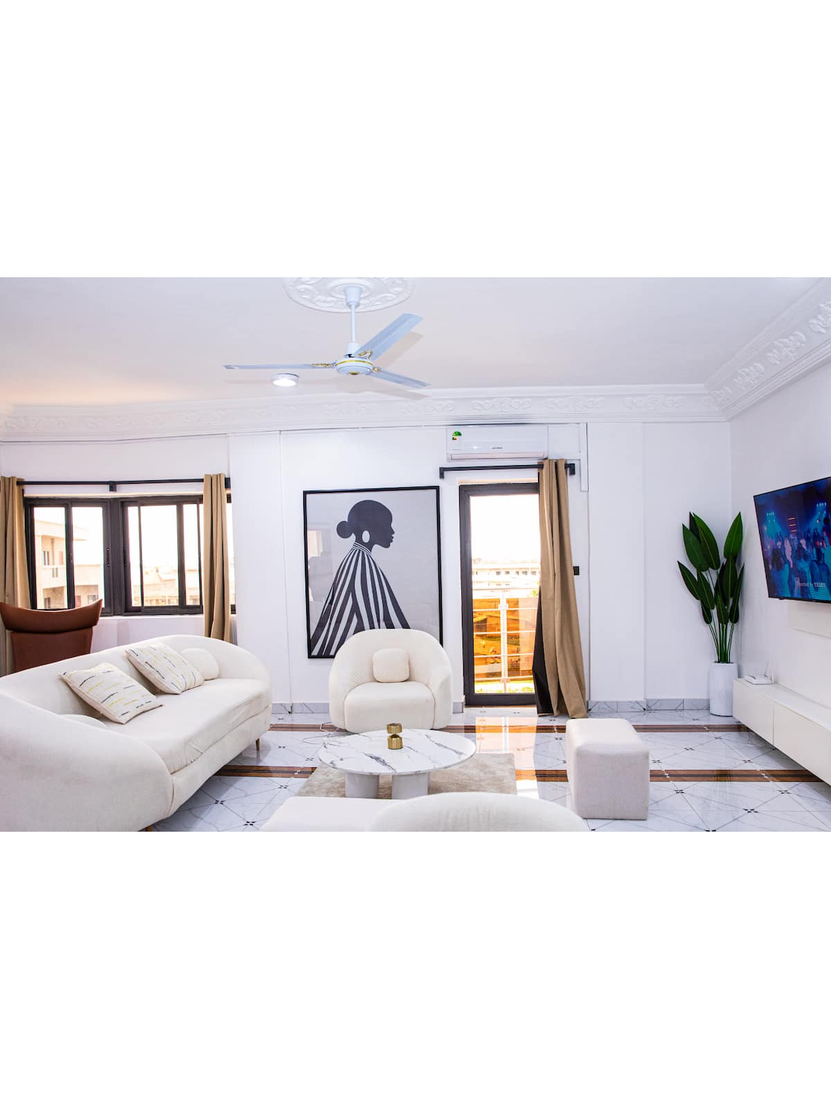 Espace de vie du Loft Apaisant géré par CALM à Cotonou