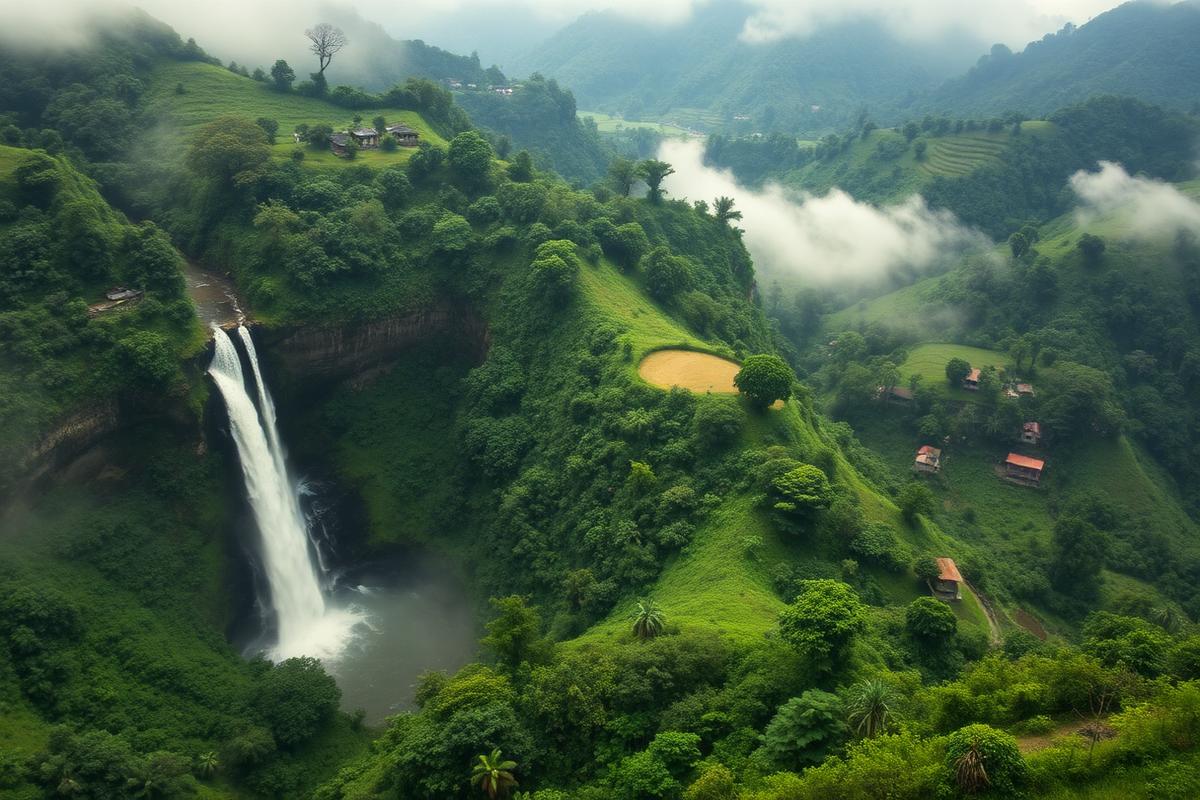 Cascade et plateaux verdoyants de Kpalimé, Togo